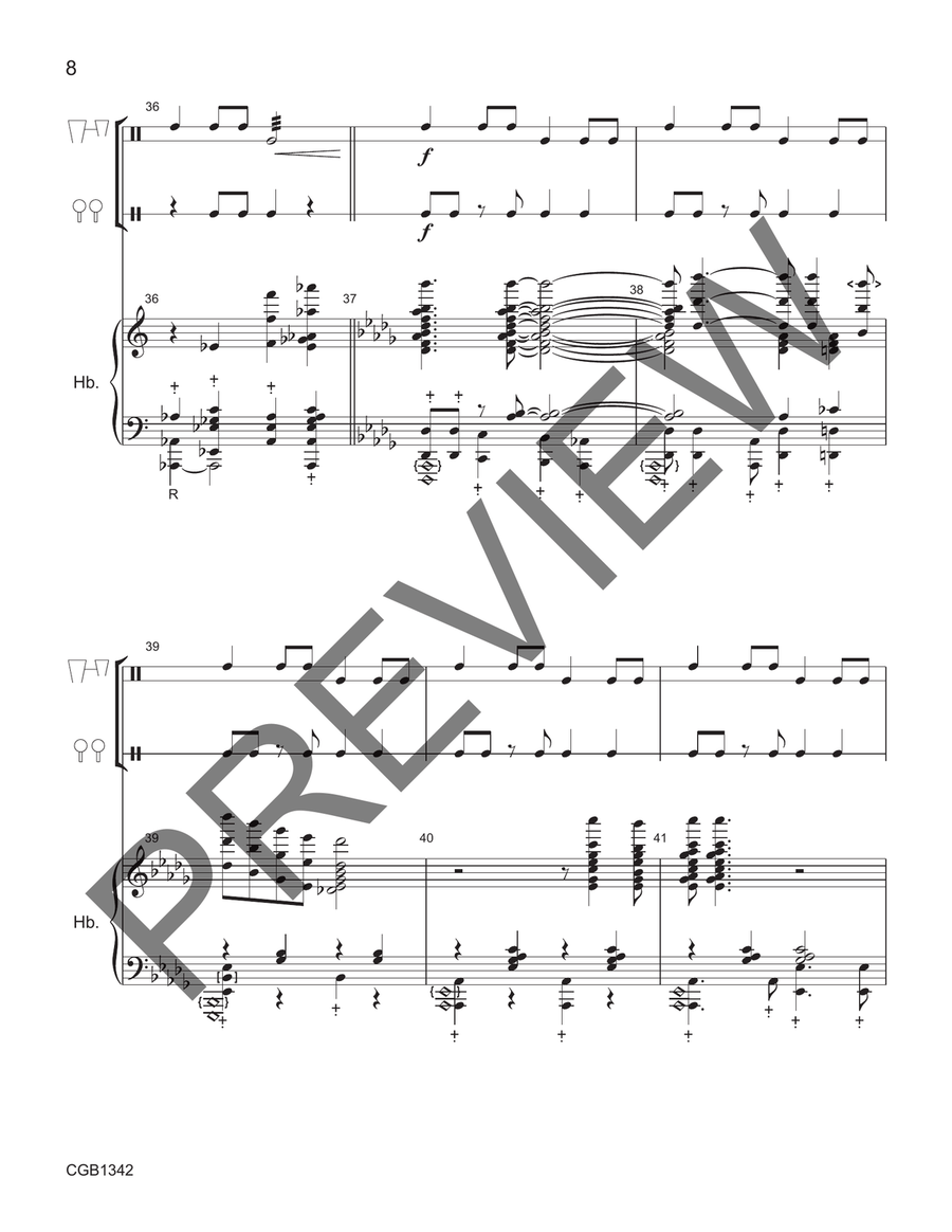 Mack the Knife Full Score Handbell Choir scores gallery preview page 8
