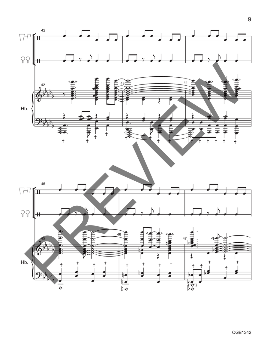 Mack the Knife Full Score Handbell Choir scores gallery preview page 9