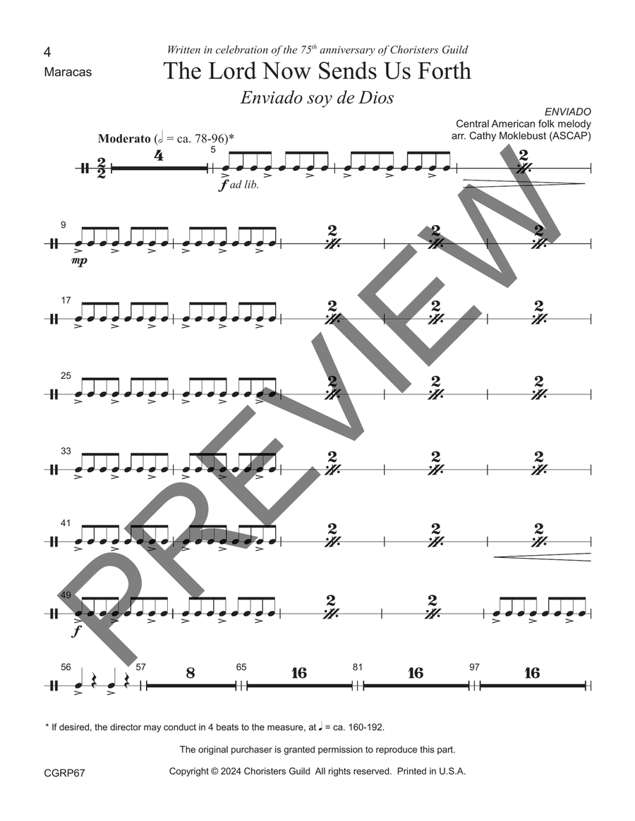 The Lord Now Sends Us Forth Reproducible Instrumental Parts Reproducible Packs scores gallery preview page 3