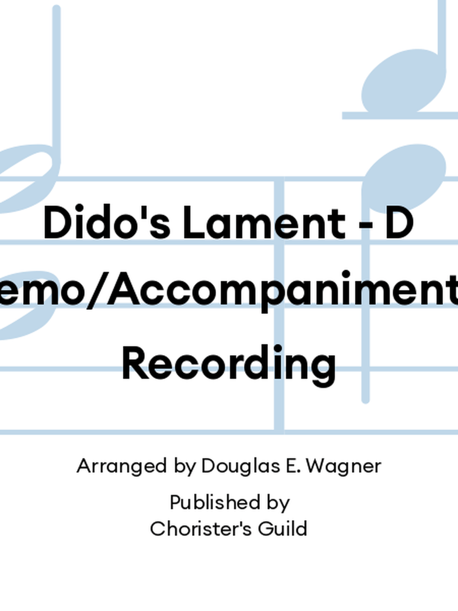 Dido's Lament - Demo/Accompaniment Recording Accompaniment CD scores gallery preview page 1