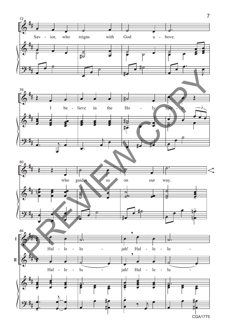 Yes, I Believe! Yes, I Believe! Unison Choir scores gallery preview page 6