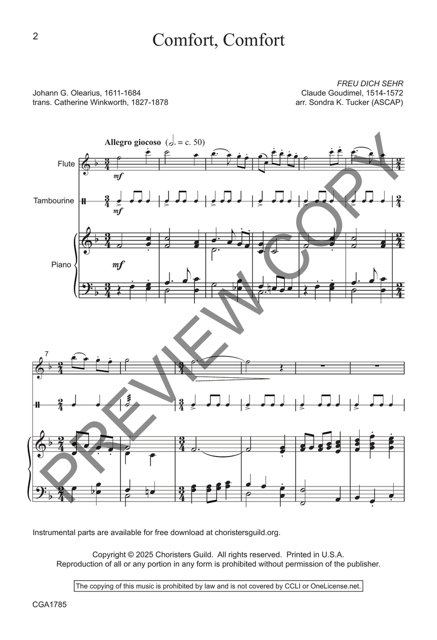 Comfort, Comfort Comfort, Comfort 4-Part scores gallery preview page 3