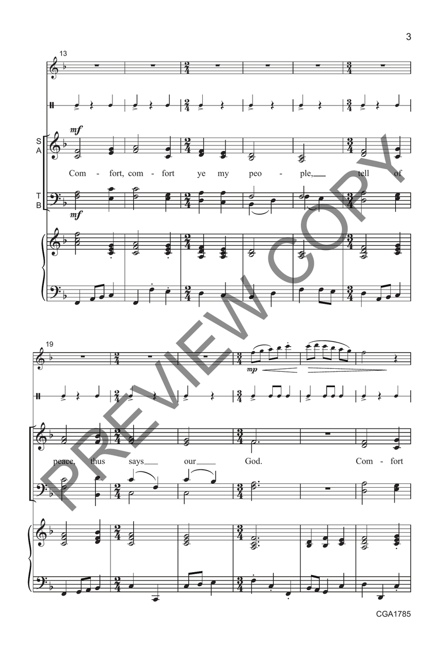 Comfort, Comfort Comfort, Comfort 4-Part scores gallery preview page 4