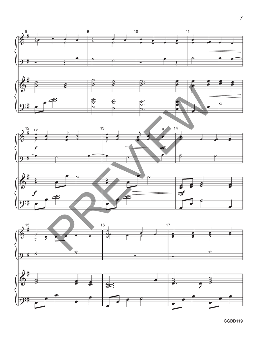 O Come, O Come, Emmanuel (reproducible) - 8-12 bells Handbell Choir scores gallery preview page 5