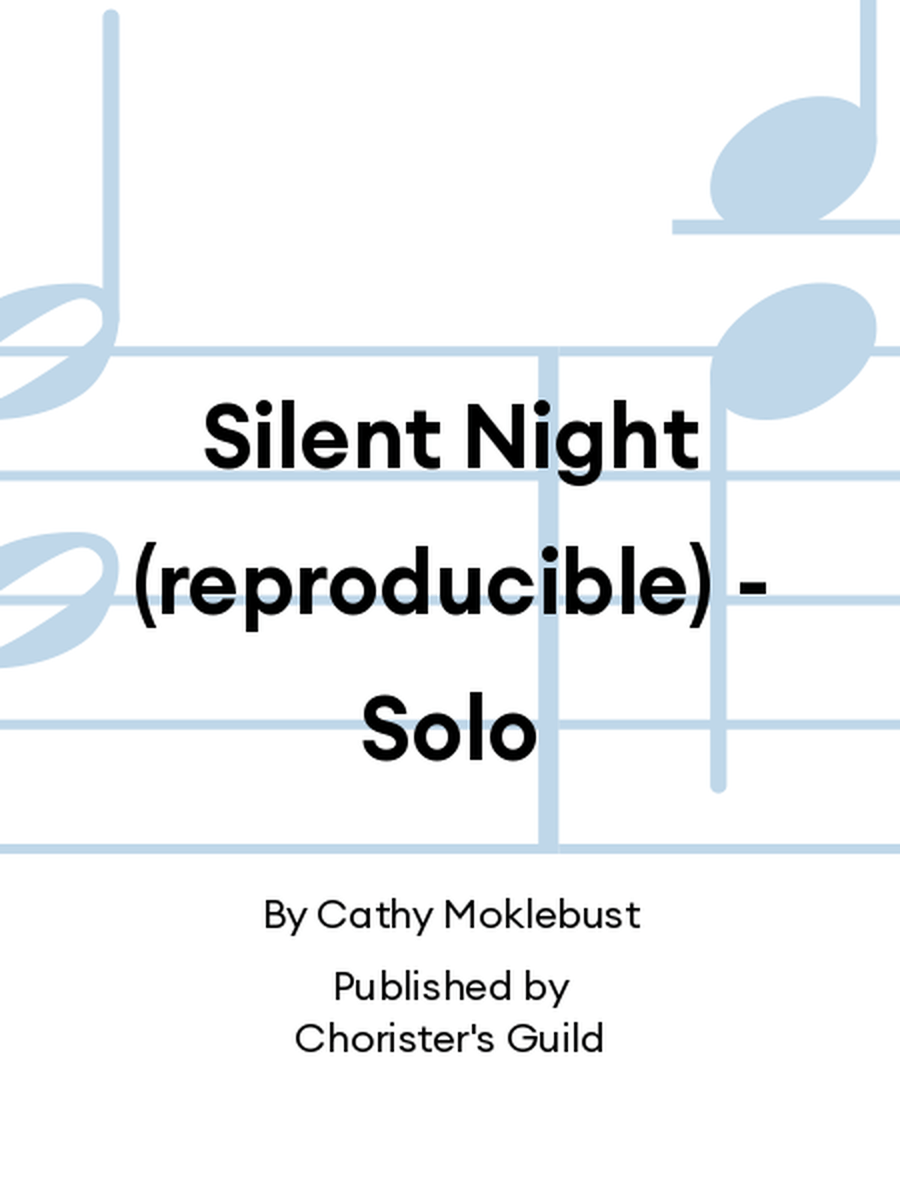 Silent Night (reproducible) - Solo Handbell Choir scores gallery preview page 1