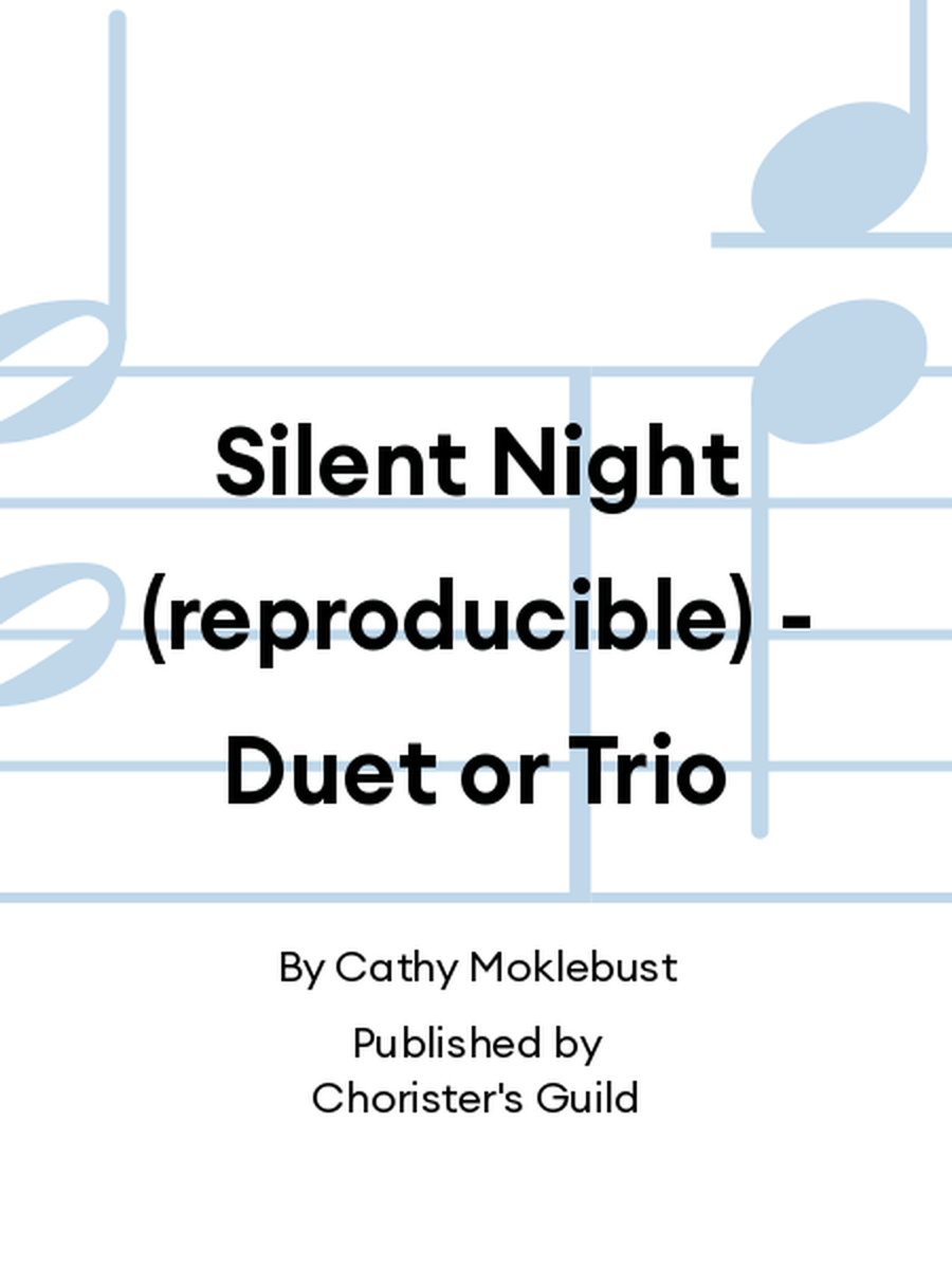 Silent Night (reproducible) - Duet or Trio Handbell Choir scores gallery preview page 1