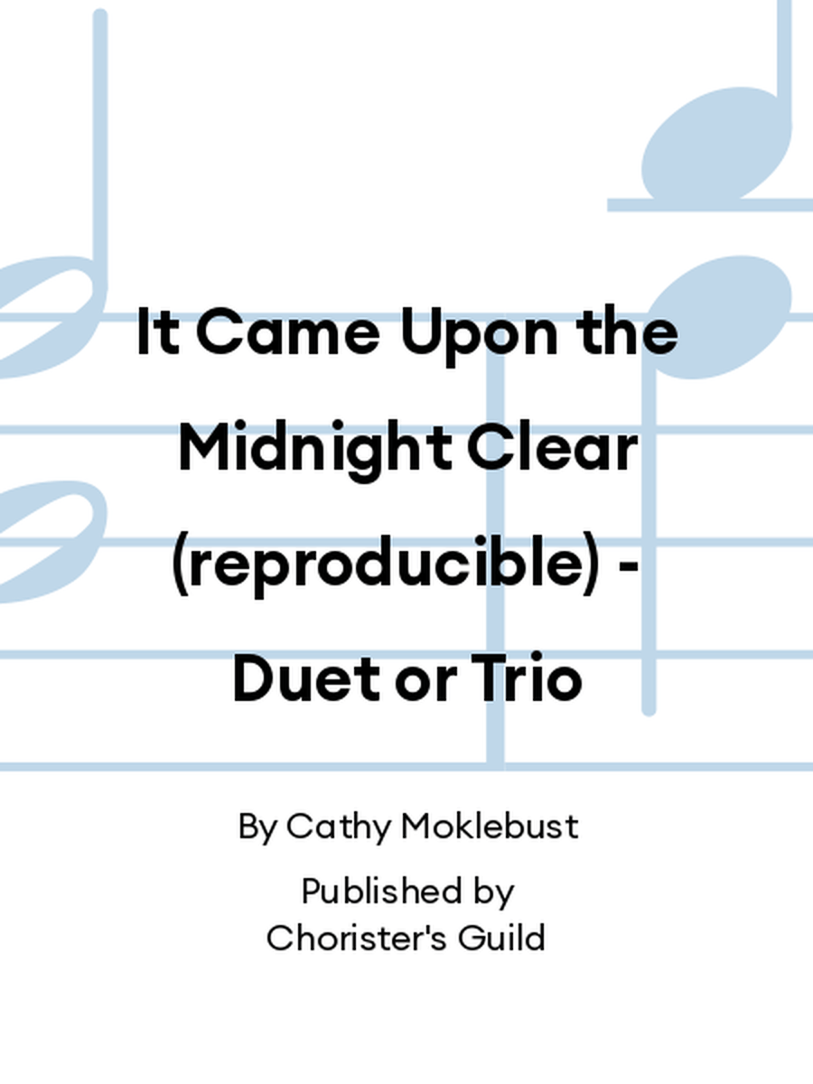 It Came Upon the Midnight Clear (reproducible) - Duet or Trio Handbell Choir scores gallery preview page 1
