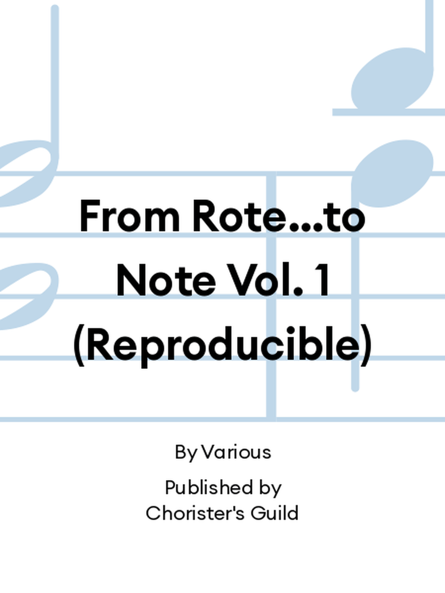 From Rote...to Note Vol. 1 (Reproducible) Choir scores gallery preview page 1