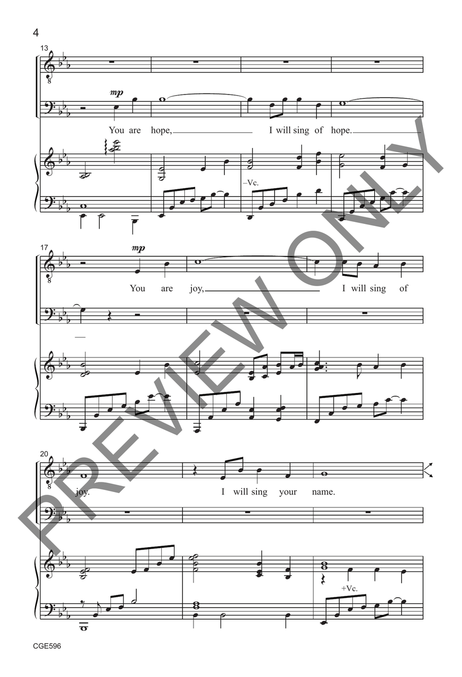 I WIll Sing Your Name I WIll Sing Your Name TTBB scores gallery preview page 4
