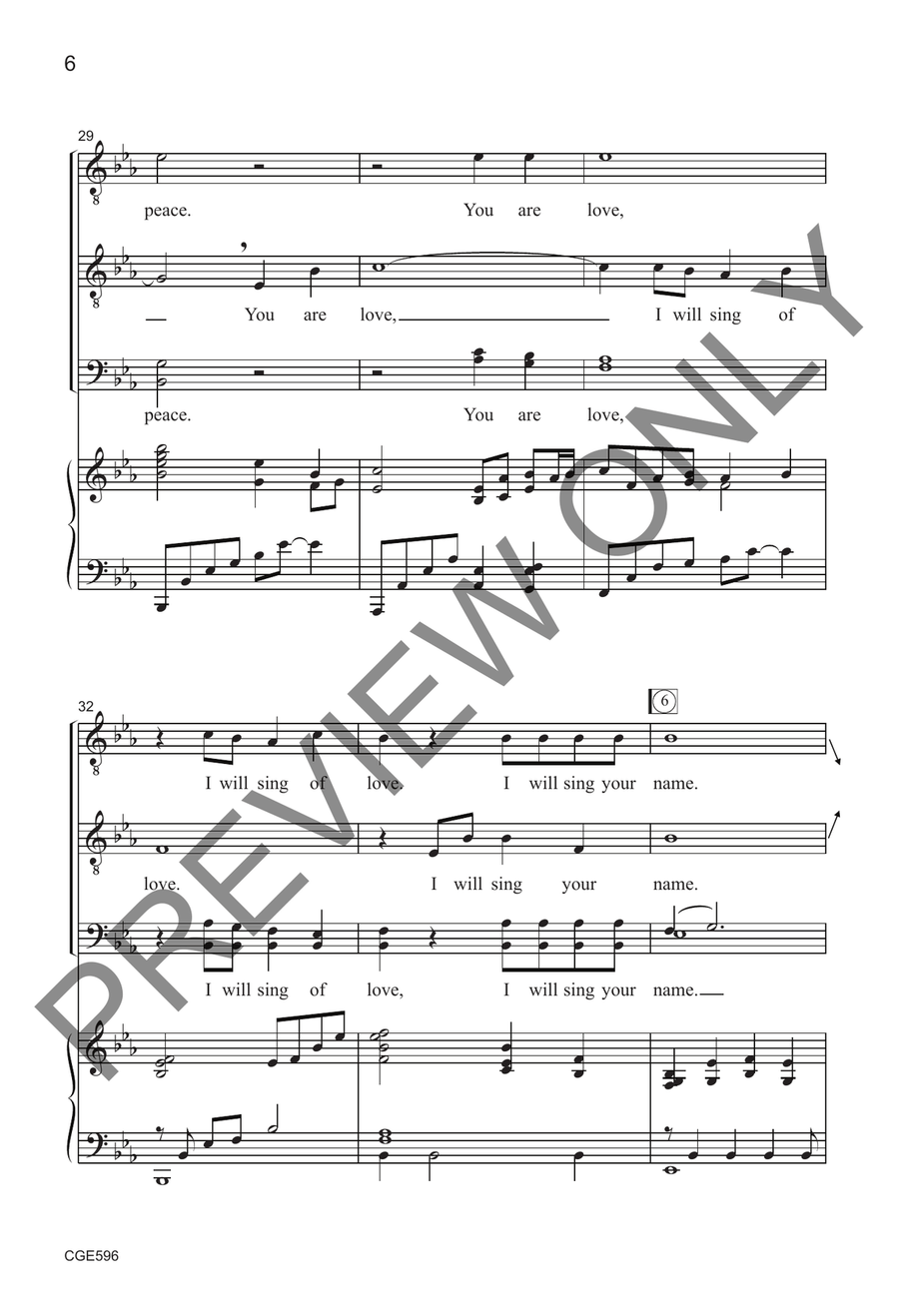 I WIll Sing Your Name I WIll Sing Your Name TTBB scores gallery preview page 5