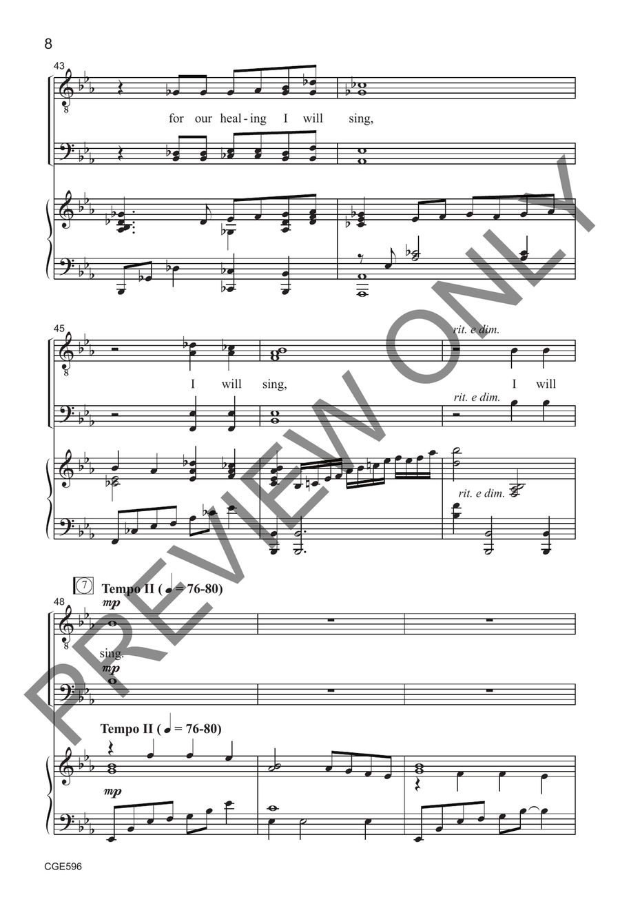 I WIll Sing Your Name I WIll Sing Your Name TTBB scores gallery preview page 6