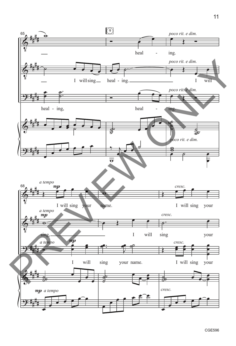 I WIll Sing Your Name I WIll Sing Your Name TTBB scores gallery preview page 8