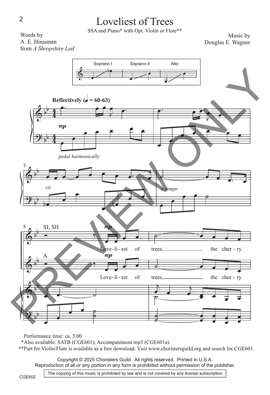 Loveliest of Trees Loveliest of Trees 4-Part scores gallery preview page 3