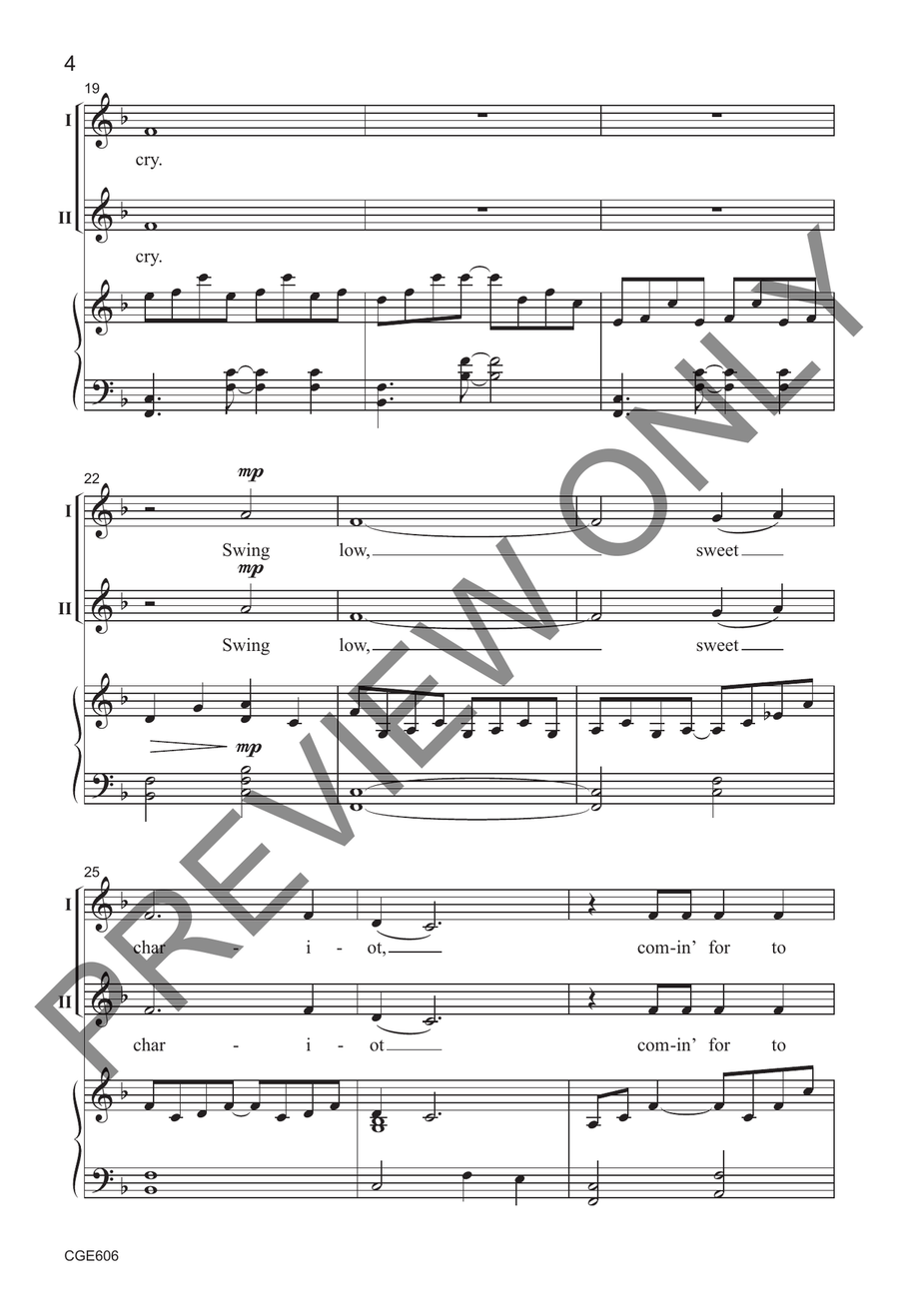 Every Night When the Sun Goes In 2-Part scores gallery preview page 4