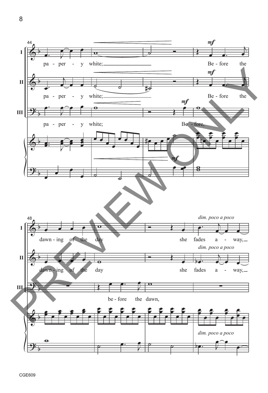 Is the Moon Tired? Is the Moon Tired? 3-Part scores gallery preview page 6