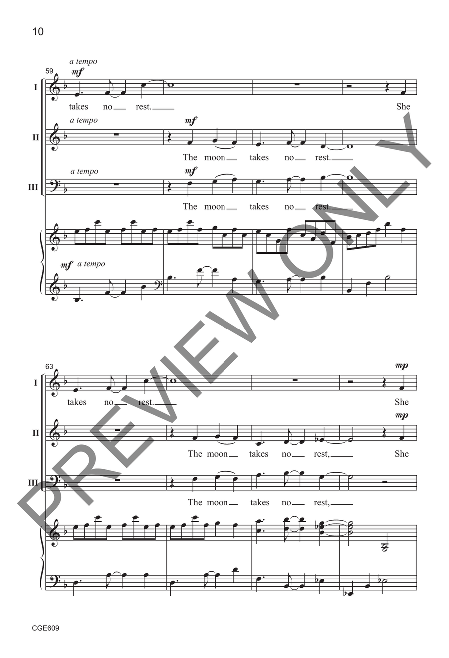 Is the Moon Tired? Is the Moon Tired? 3-Part scores gallery preview page 7