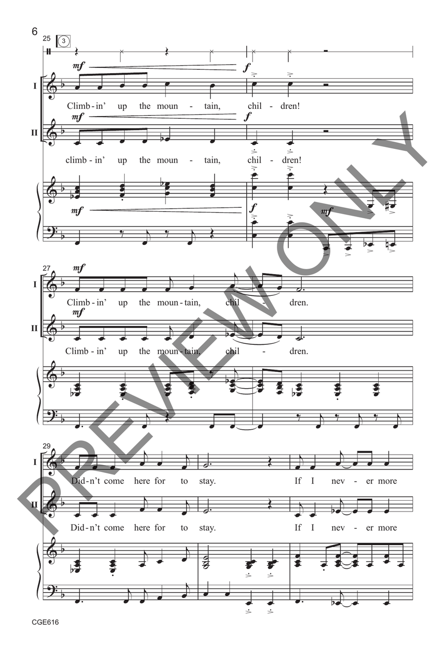 Climbin up the Mountain Climbin up the Mountain 2-Part scores gallery preview page 5