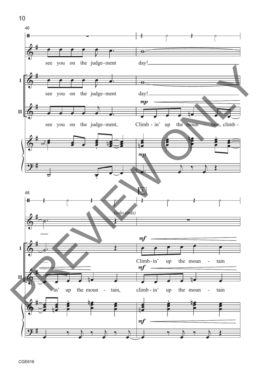 Climbin up the Mountain Climbin up the Mountain 2-Part scores gallery preview page 7