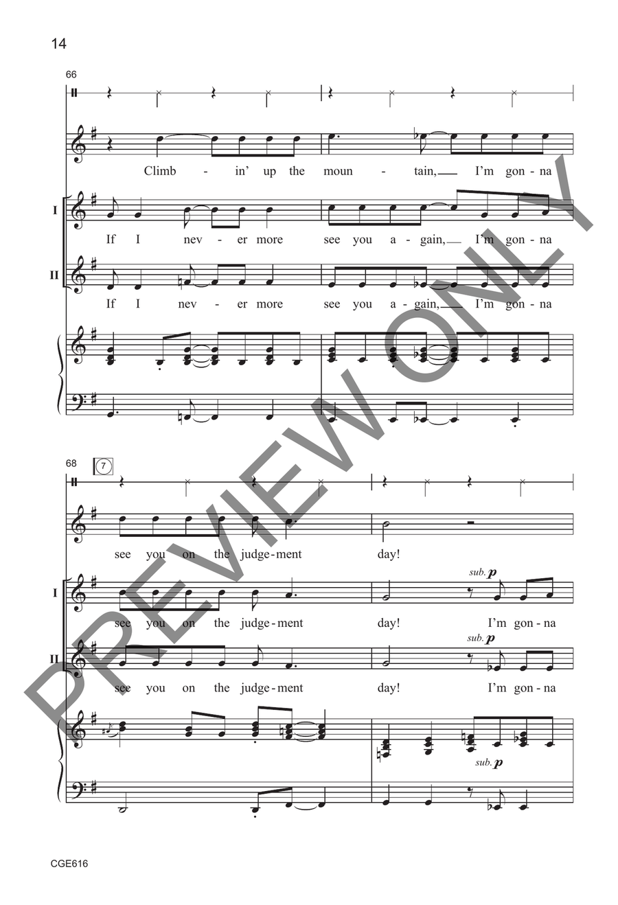 Climbin up the Mountain Climbin up the Mountain 2-Part scores gallery preview page 9