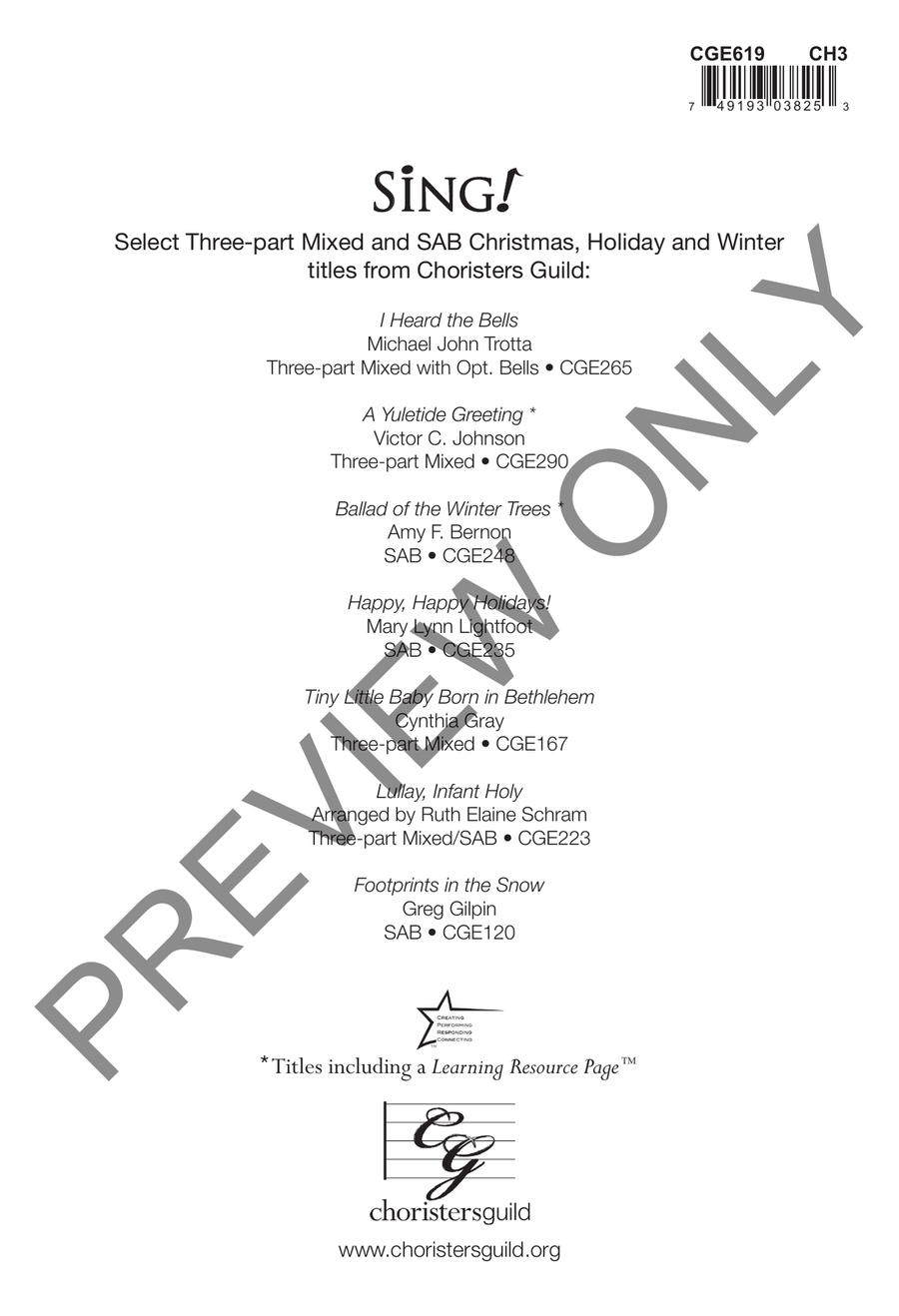 Let Us Walk in the White Snow (Three-part Mixed) by Earlene Rentz 3-Part - Sheet Music page 9