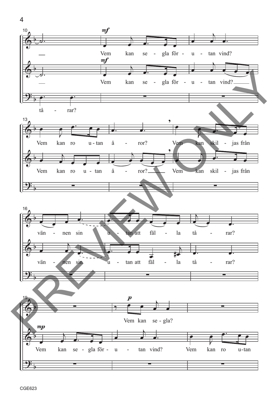 Vem Kan Segla? Vem Kan Segla? 3-Part scores gallery preview page 4