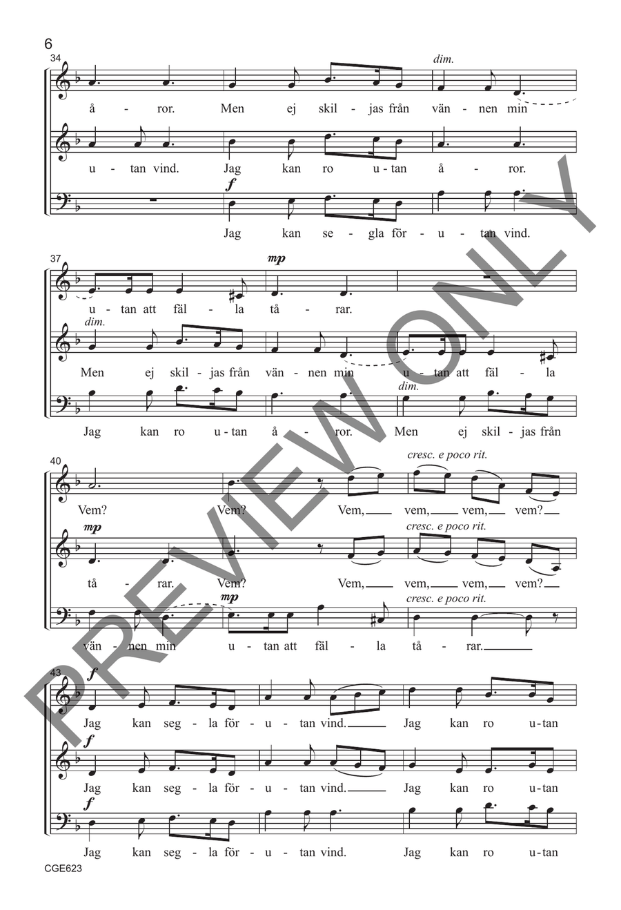 Vem Kan Segla? Vem Kan Segla? 3-Part scores gallery preview page 5