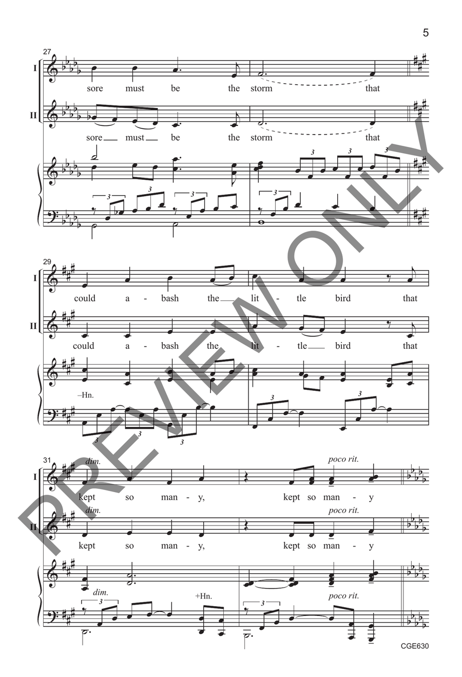 Hope Is the Thing with Feathers 2-Part scores gallery preview page 5