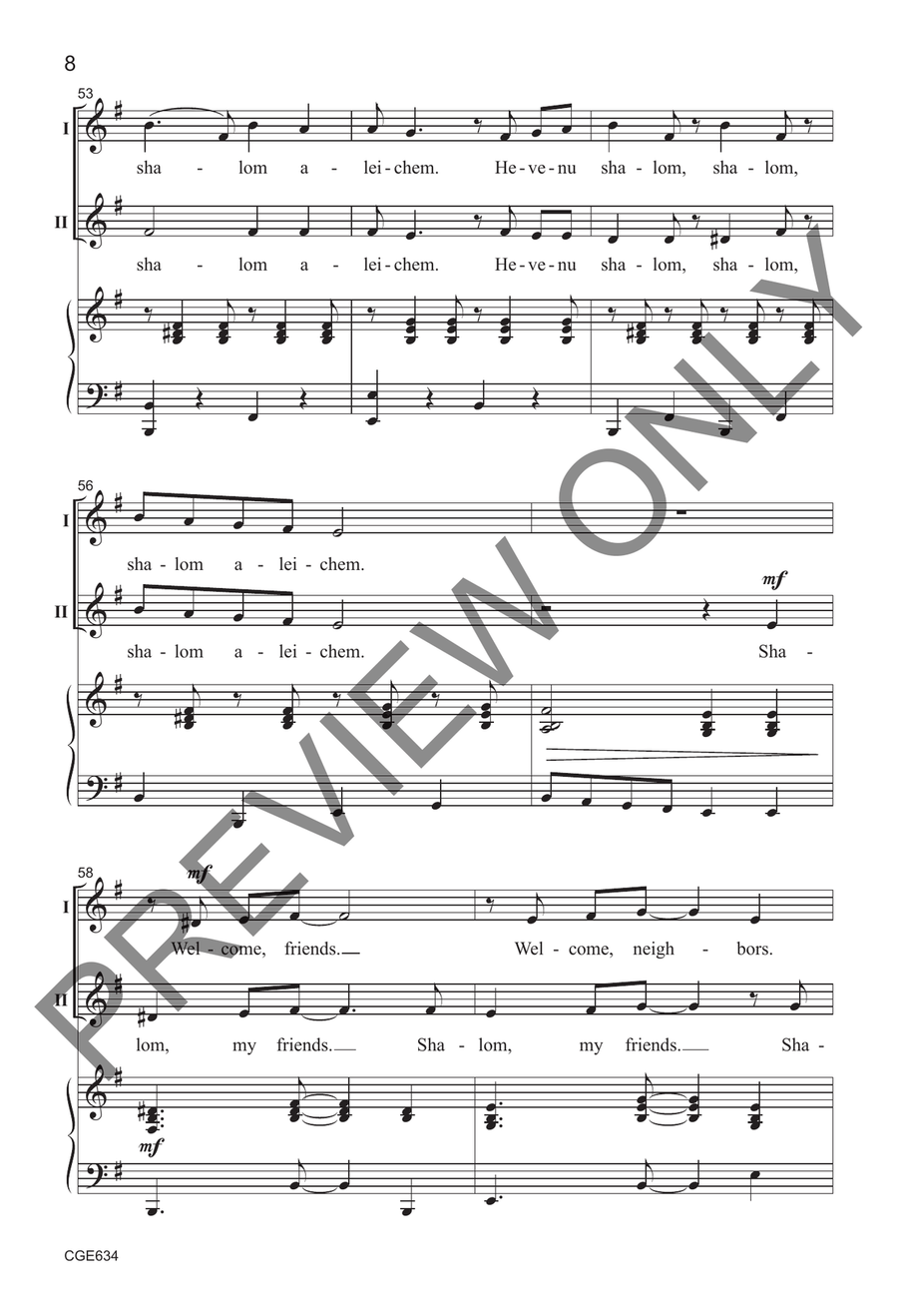 Welcome Song Welcome Song 2-Part scores gallery preview page 7