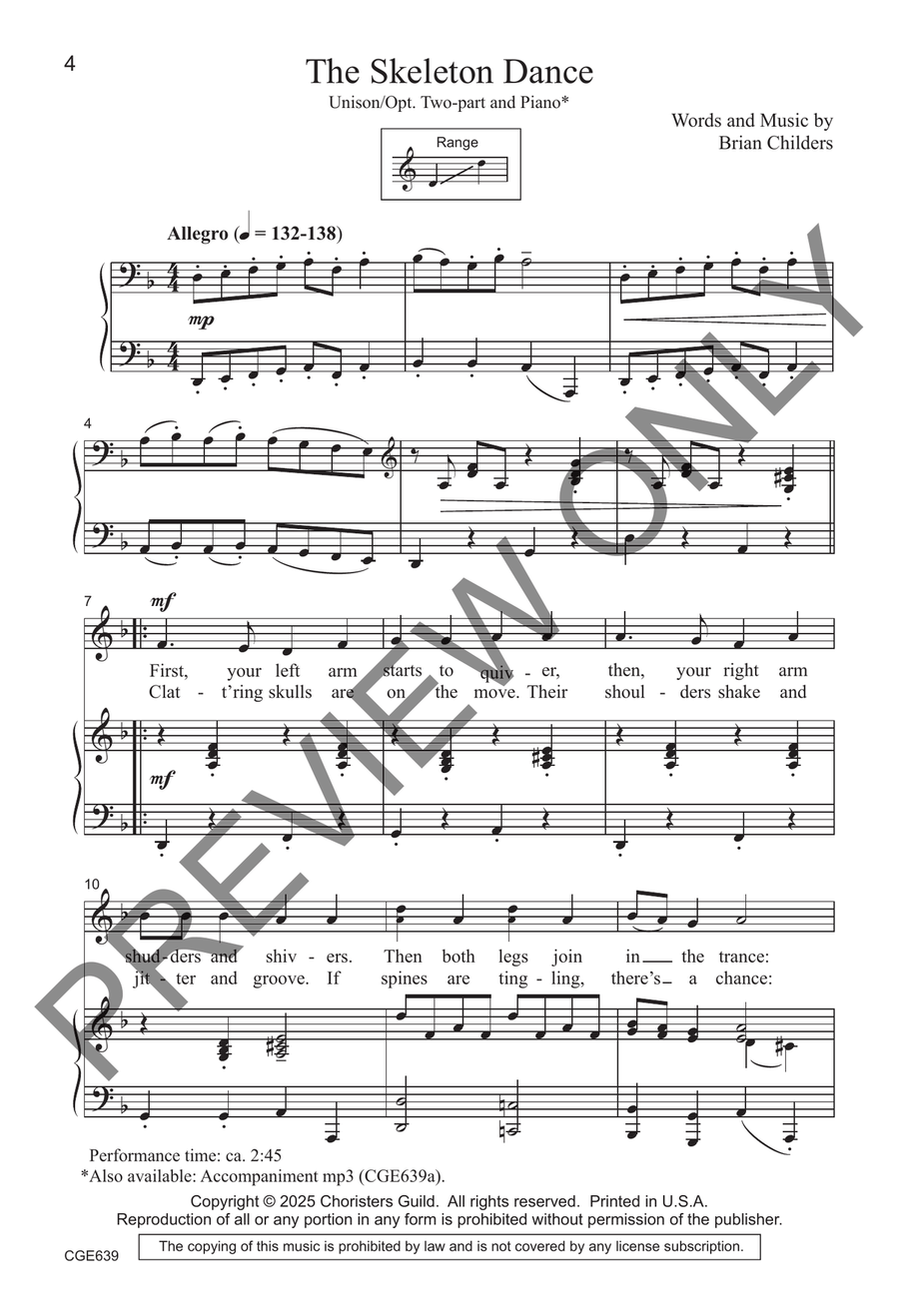 The Skeleton Dance The Skeleton Dance 2-Part scores gallery preview page 5