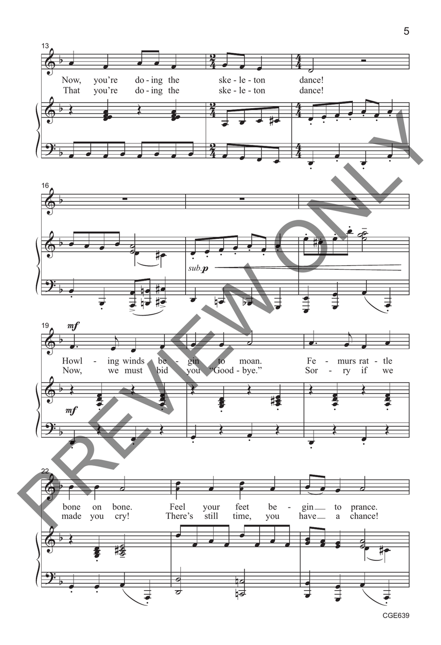 The Skeleton Dance The Skeleton Dance 2-Part scores gallery preview page 6