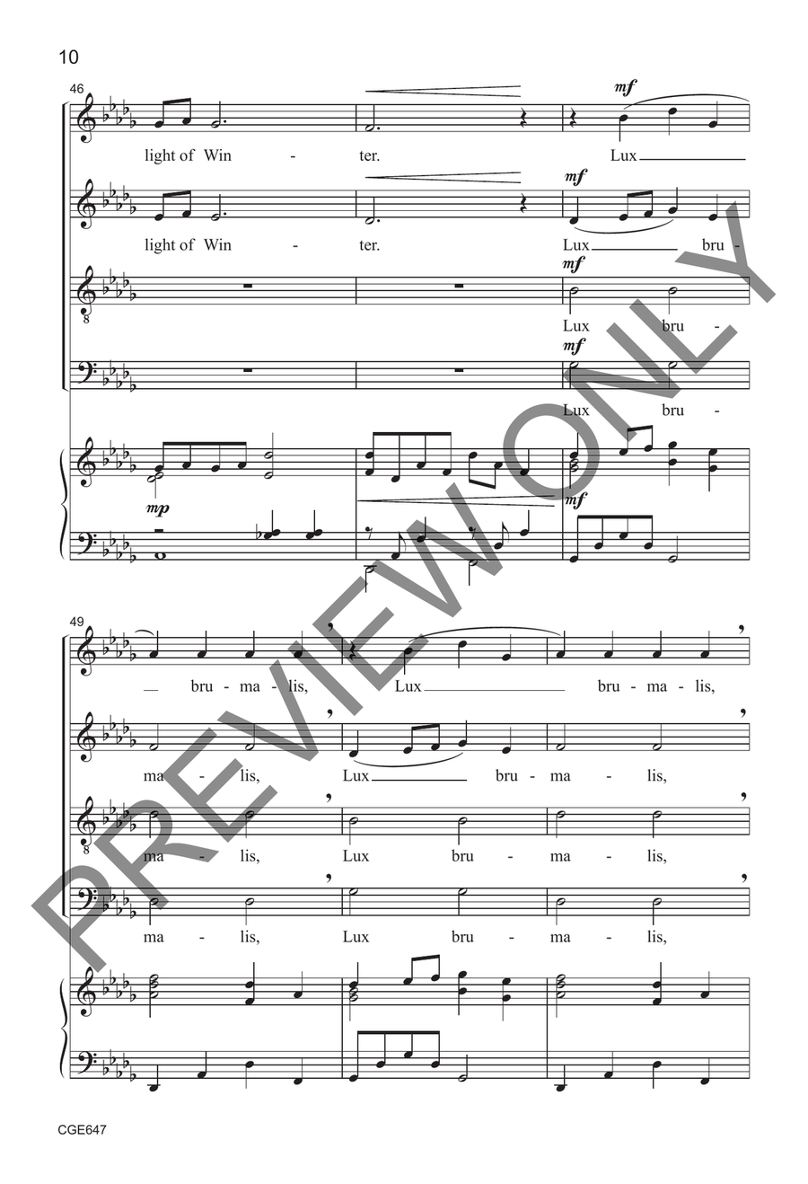 Lux Brumalis Lux Brumalis 4-Part scores gallery preview page 7