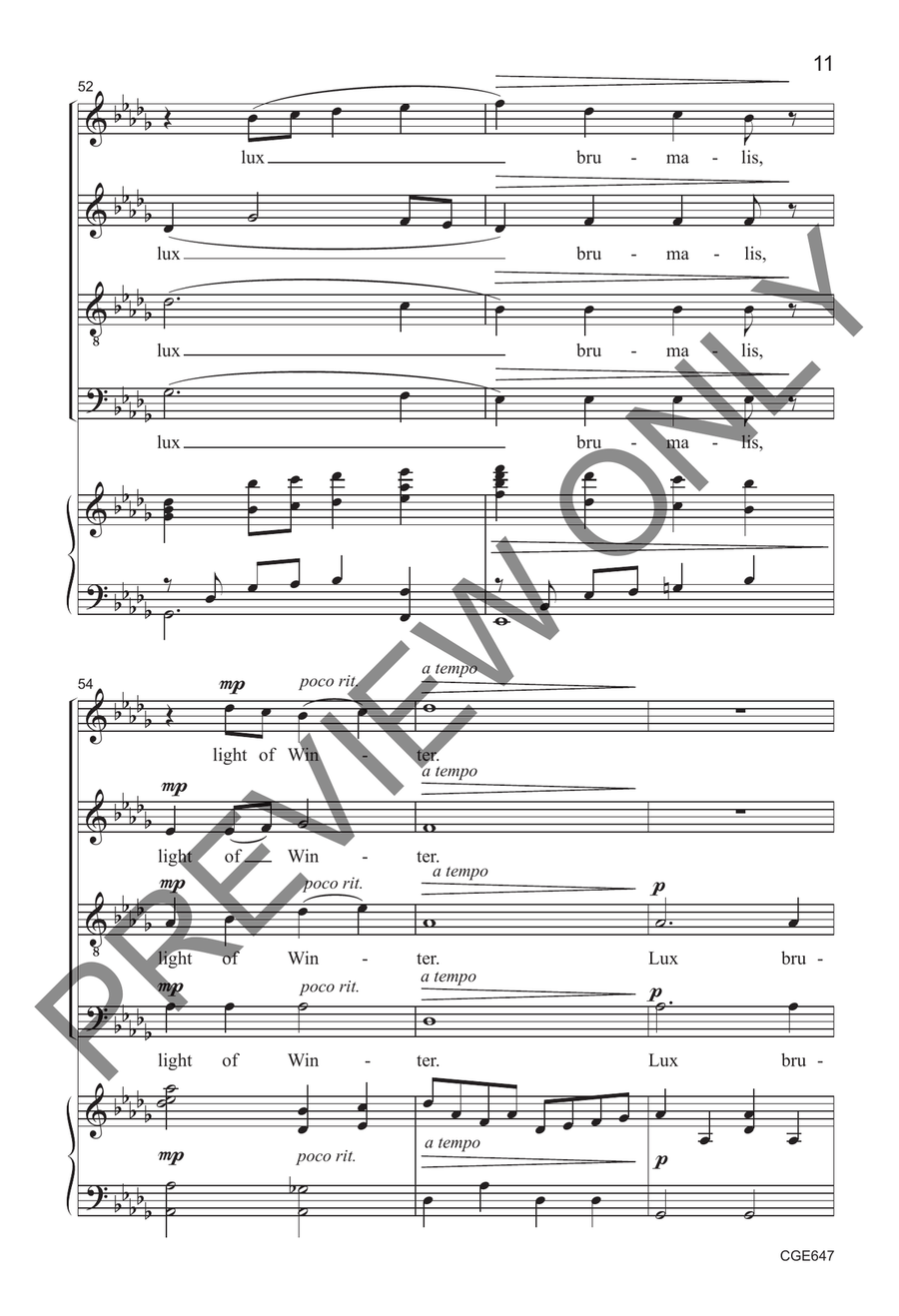 Lux Brumalis Lux Brumalis 4-Part scores gallery preview page 8