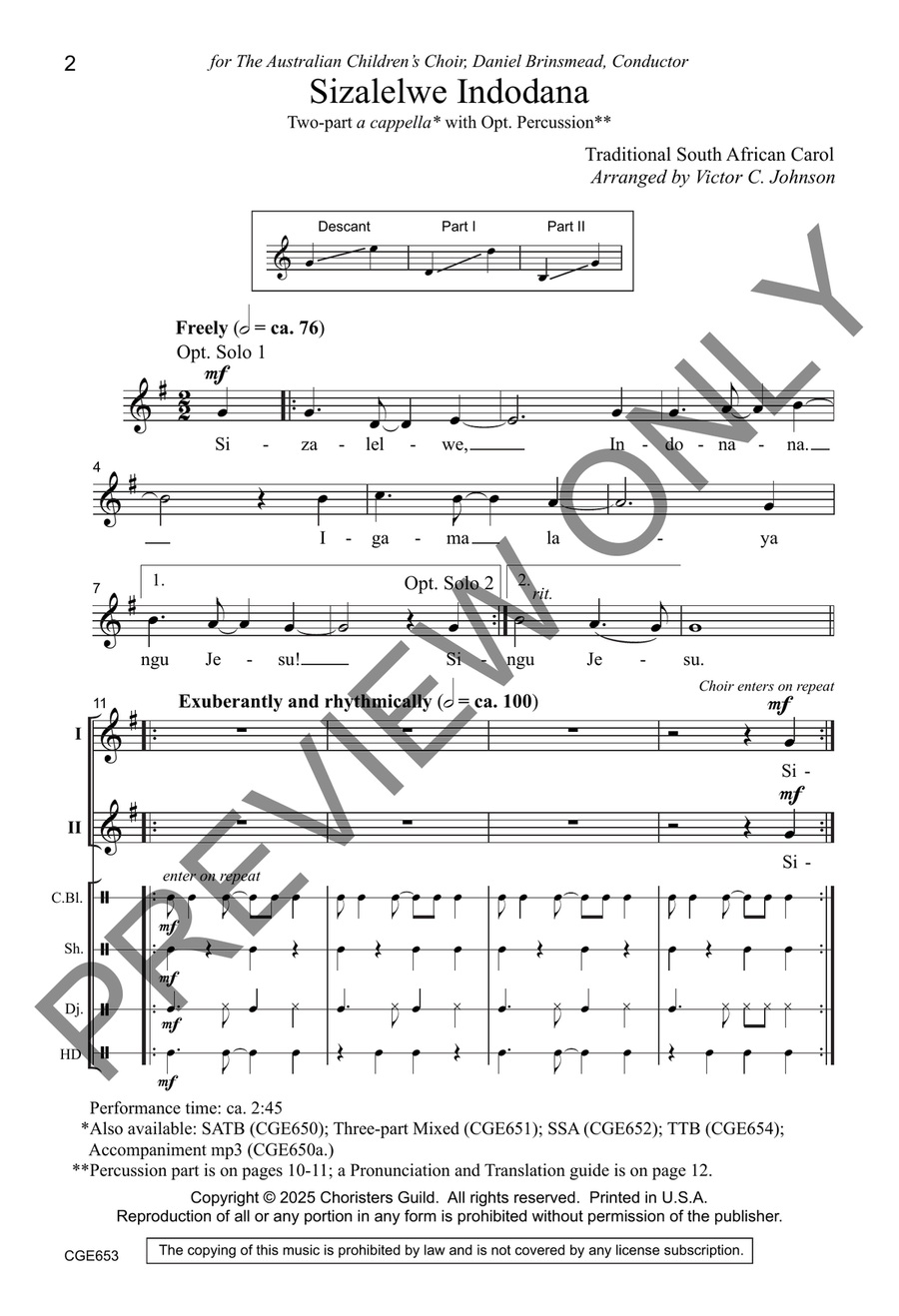 Sizalelwe Indodana Sizalelwe Indodana 2-Part scores gallery preview page 2