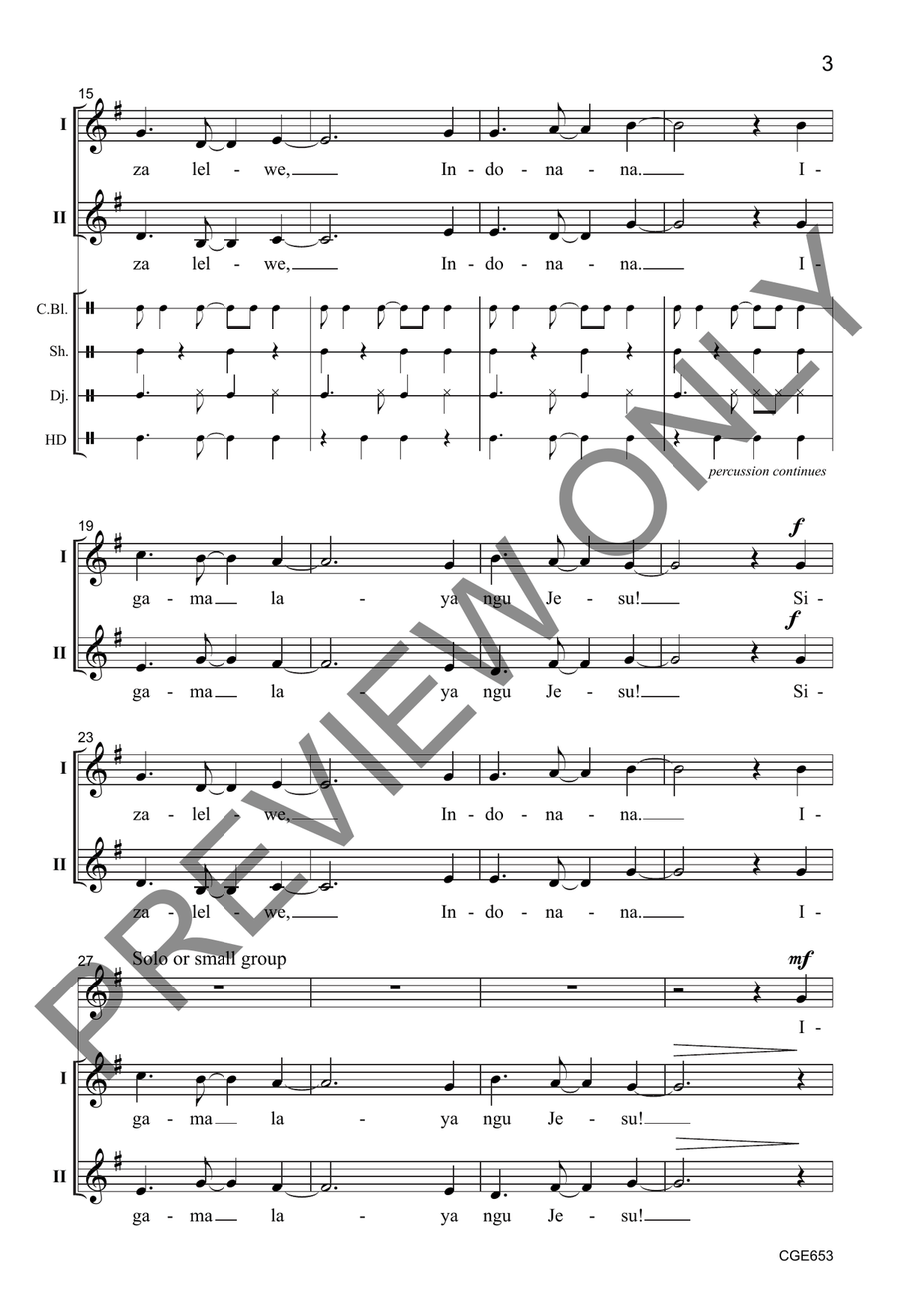 Sizalelwe Indodana Sizalelwe Indodana 2-Part scores gallery preview page 3