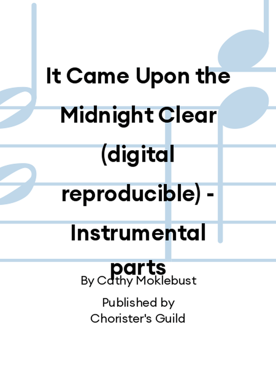 It Came Upon the Midnight Clear (digital reproducible) - Instrumental parts Reproducible Packs scores gallery preview page 1