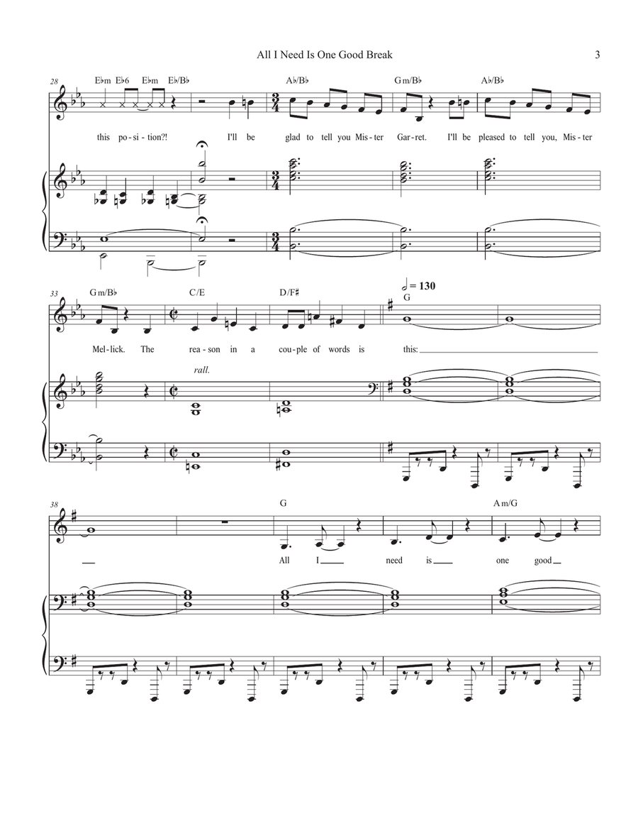 All I Need Is One Good Break Medium Voice scores gallery preview page 3
