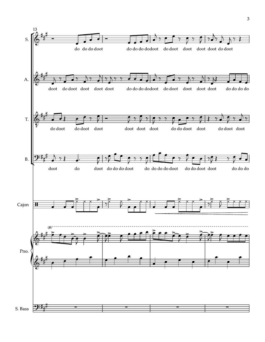Take On Me Divisi scores gallery preview page 3