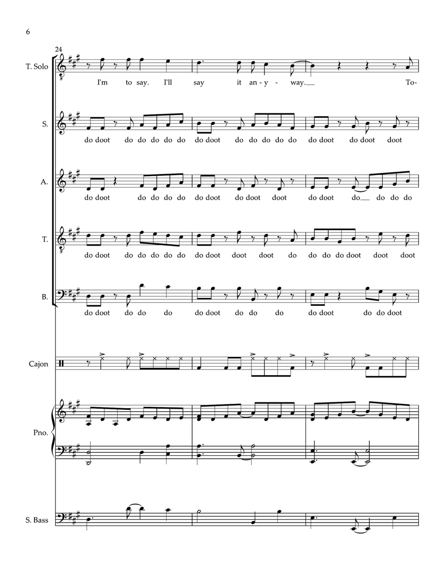 Take On Me Divisi scores gallery preview page 6
