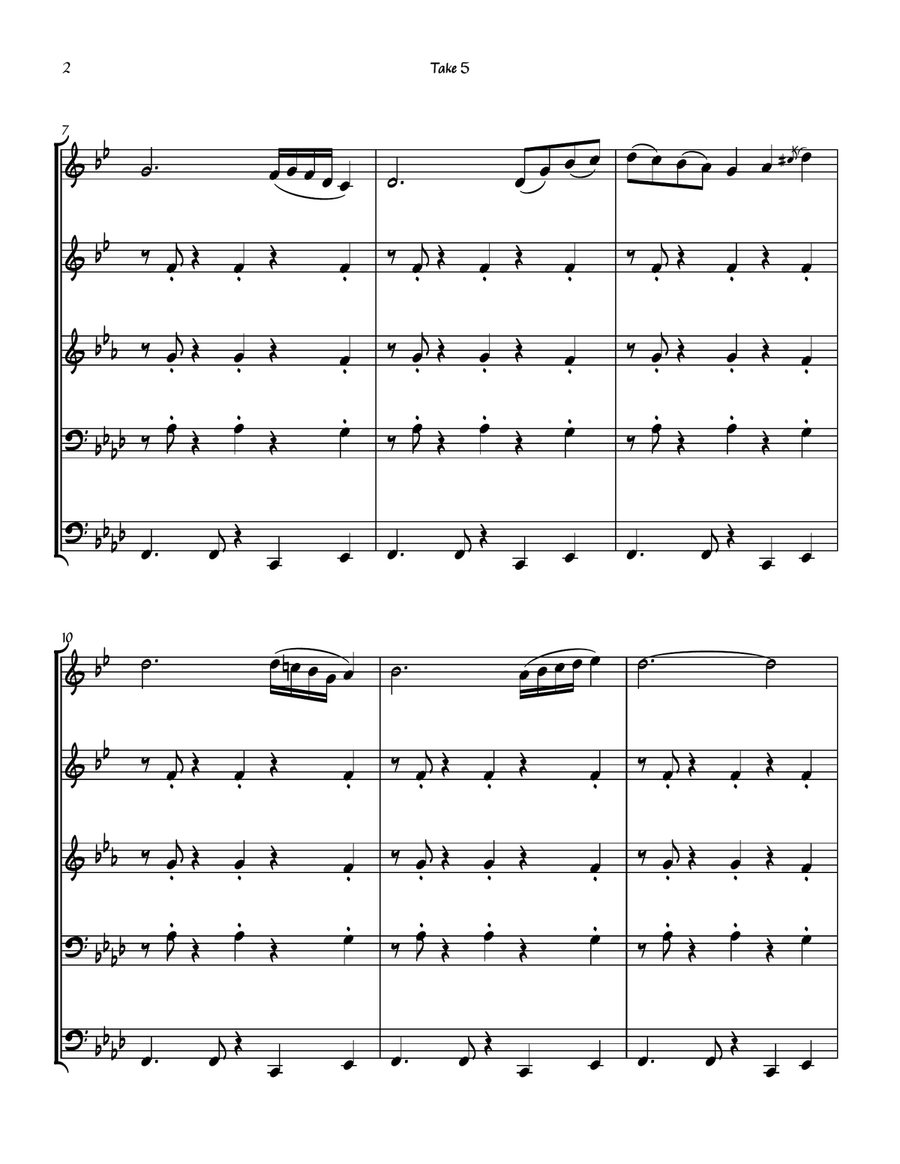 Take 5 Take 5 Brass Ensemble scores gallery preview page 2