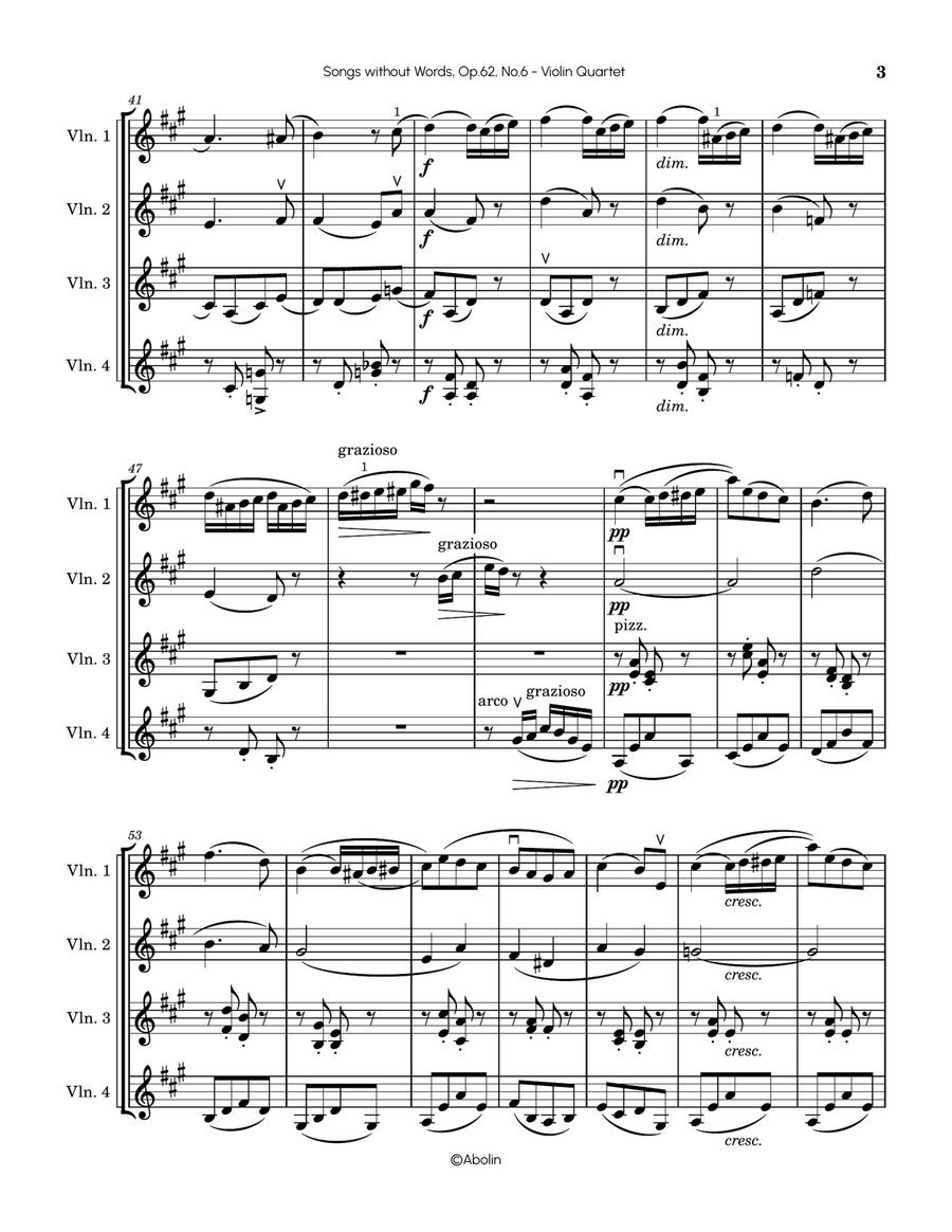 Mendelssohn: Lieder ohne Worte (Songs Without Words), Op.62, No.6, 
