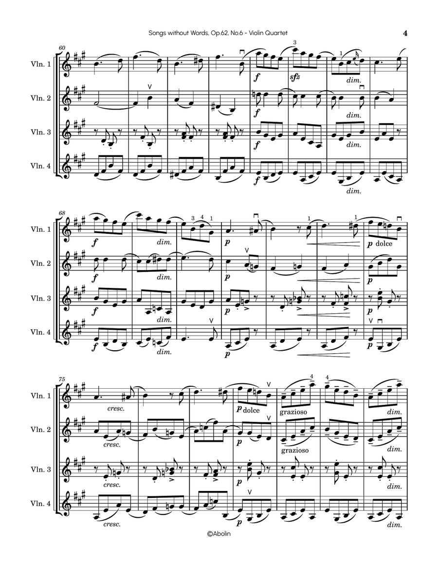 Mendelssohn: Lieder ohne Worte (Songs Without Words), Op.62, No.6, 
