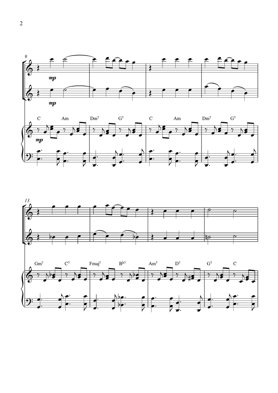 Love Is The Sweetest Thing Woodwind Duet scores gallery preview page 2