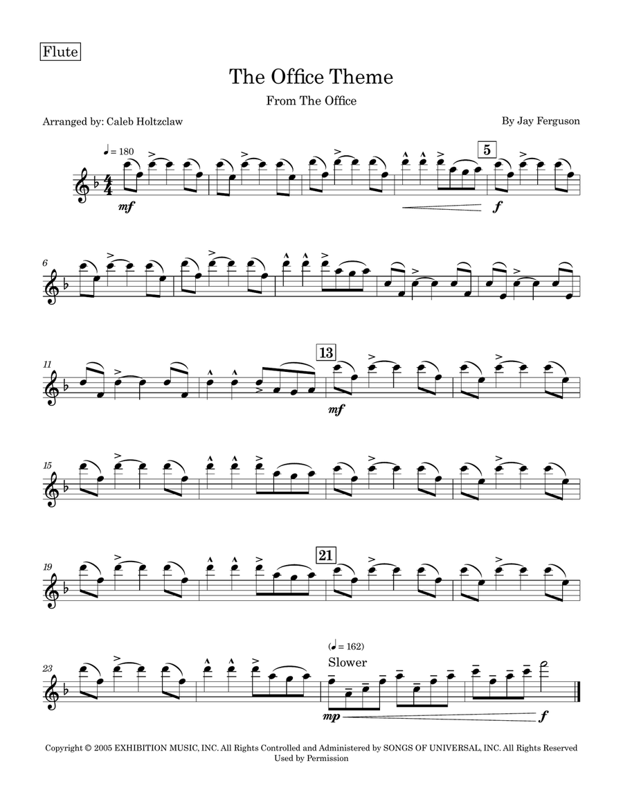 The Office - Theme Marching Band scores gallery preview page 6