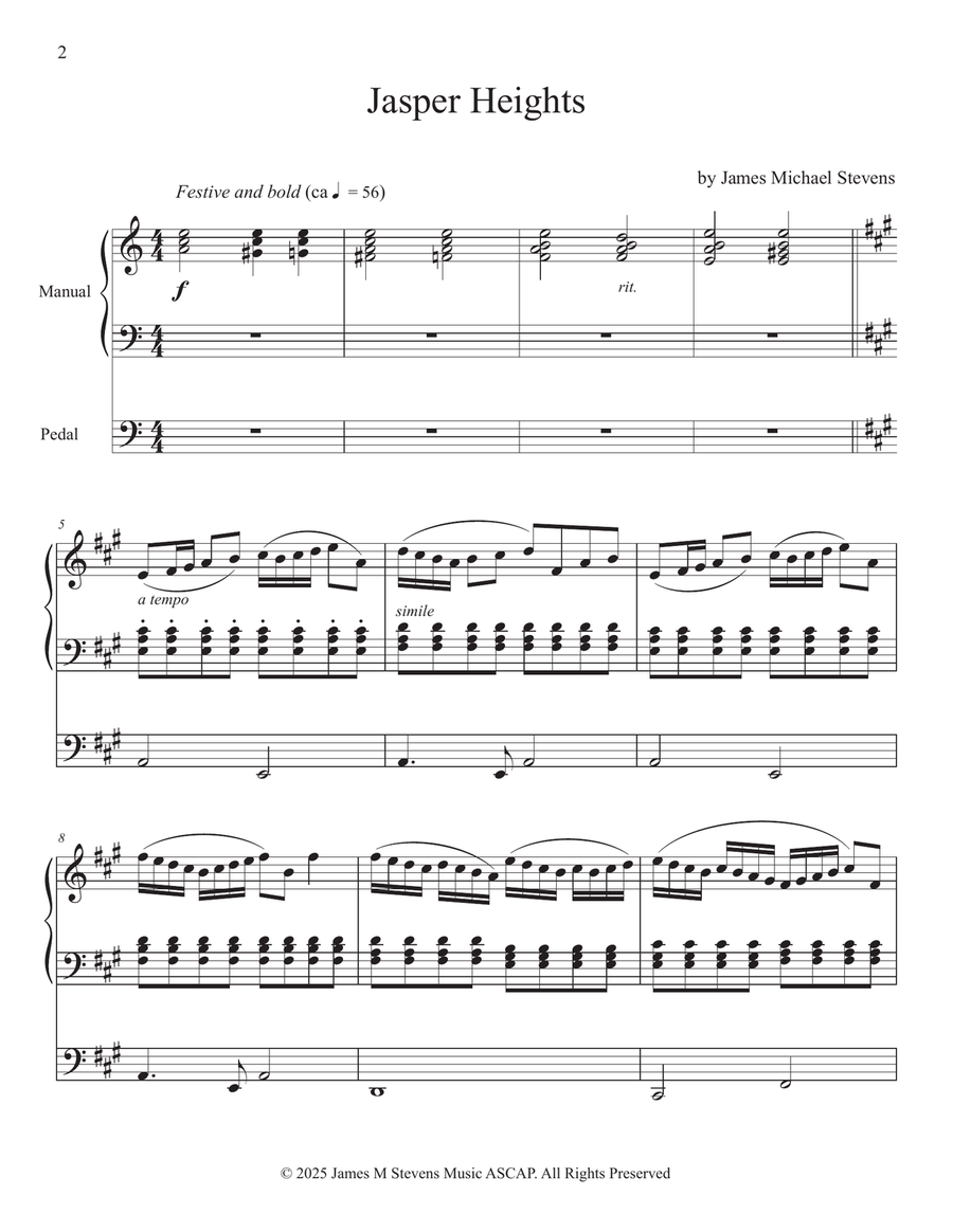 Jasper Heights - Organ Solo Organ Solo scores gallery preview page 2