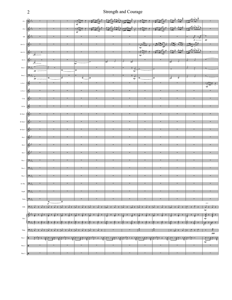 Strength and Courage - Score Only Concert Band scores gallery preview page 2