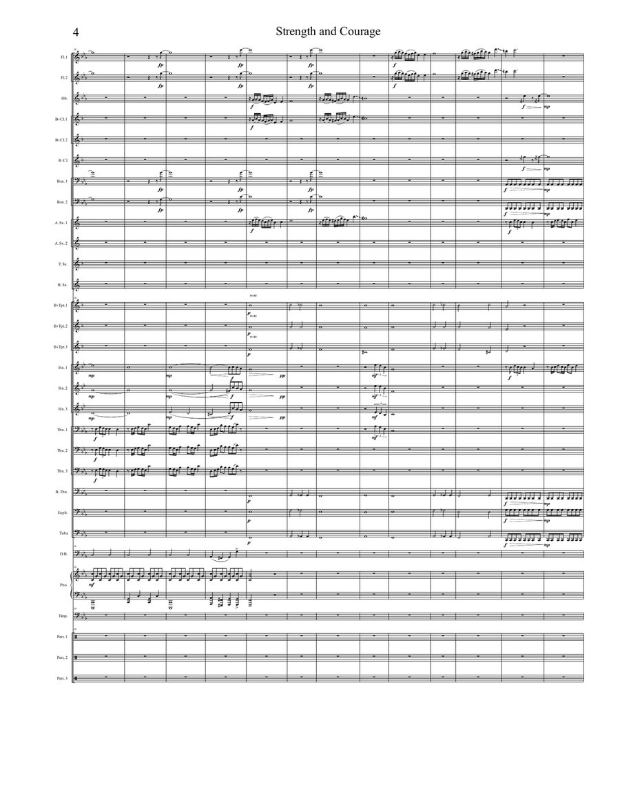 Strength and Courage - Score Only Concert Band scores gallery preview page 4