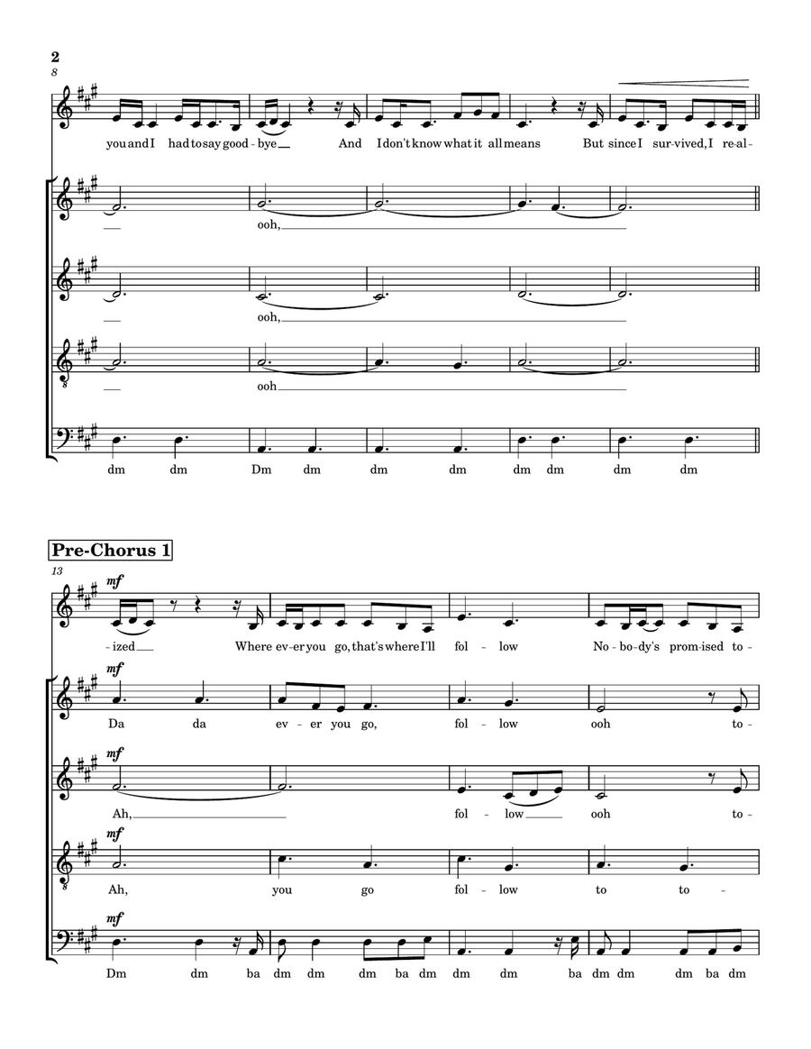 Die With A Smile Die With A Smile 4-Part scores gallery preview page 2