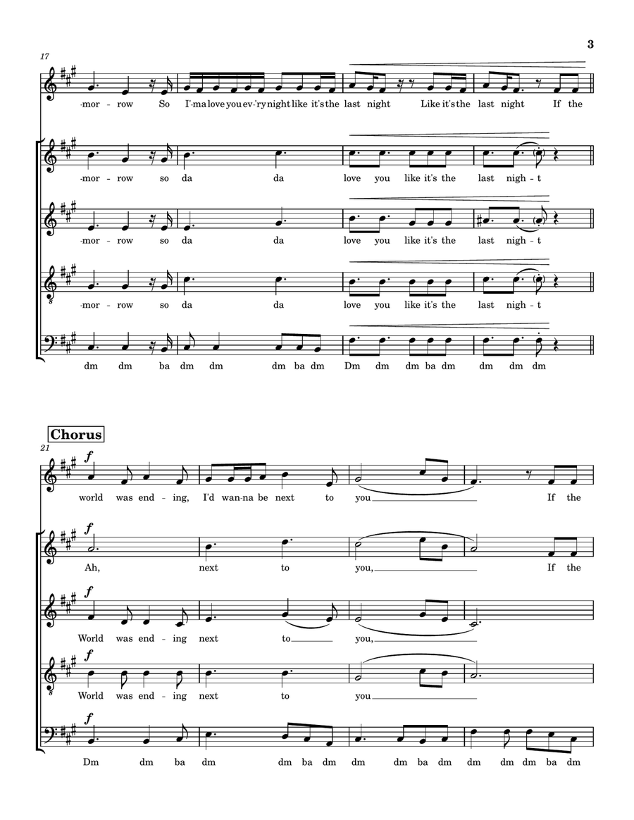 Die With A Smile Die With A Smile 4-Part scores gallery preview page 3