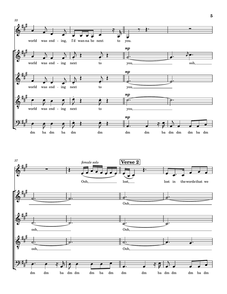Die With A Smile Die With A Smile 4-Part scores gallery preview page 5