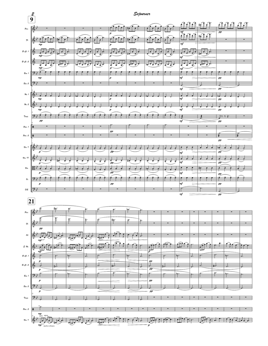 Sojourner - Score Only Sojourner - Score Only Full Orchestra scores gallery preview page 2
